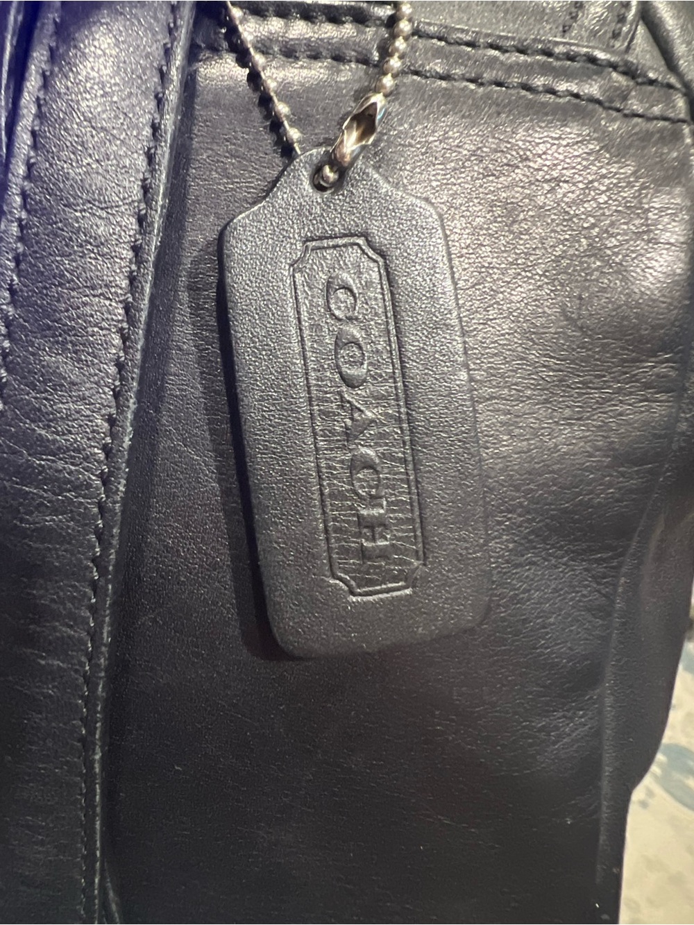 COACH Vintage All Leather legacy Black Backpack 9858 Women's Adjustable Straps - Picture 4 of 14